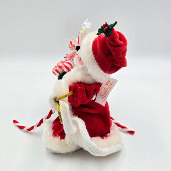 Annalee 2005 Mouse Santa Peppermint Sticks Christmas Figure Candy Read - Picture 8 of 16